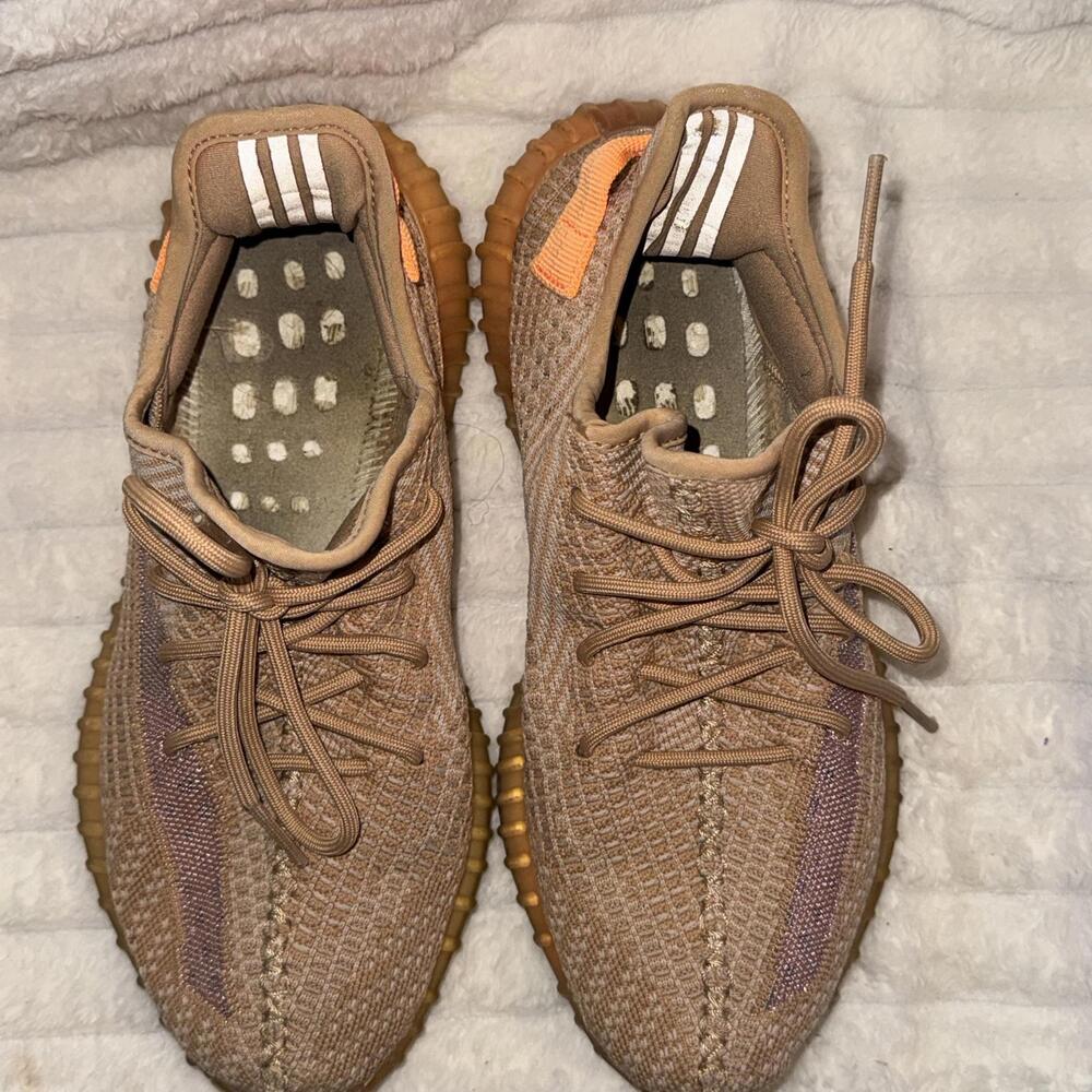 Adidas Yeezy Boost 350 V2 EG7490 Clay Orange Men's 8.5 Sneakers Gum Sole - Picture 6 of 8